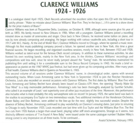 CLARENCE WILLIAMS
