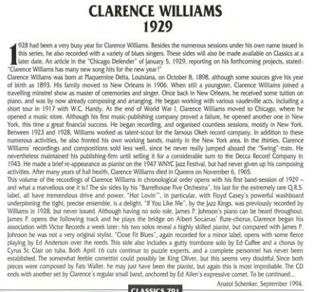 CLARENCE WILLIAMS