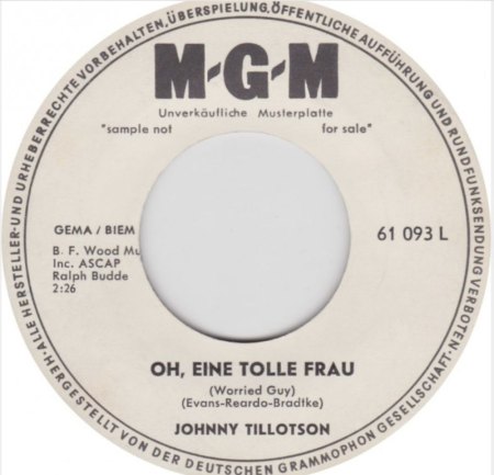 JOHNNY TILLOTSON - seine int. Singles