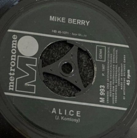 MIKE BERRY - DISCOGRAPHY