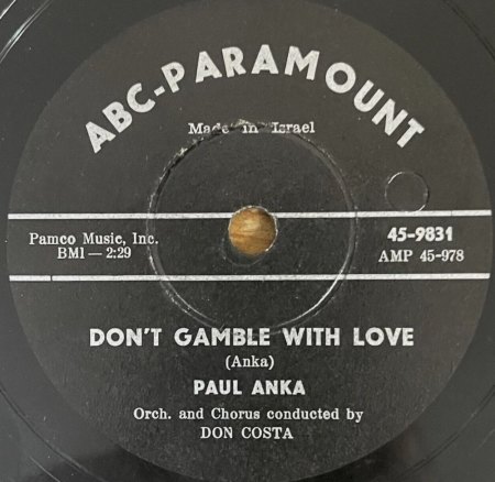 PAUL ANKA - seine Singles