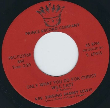 REV. SINGING SAMMY LEWIS