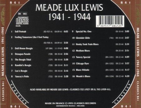 MEADE LUX LEWIS - VERVE EP