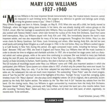 MARY LOU WILLIAMS