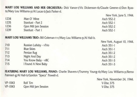 MARY LOU WILLIAMS