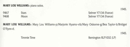 MARY LOU WILLIAMS