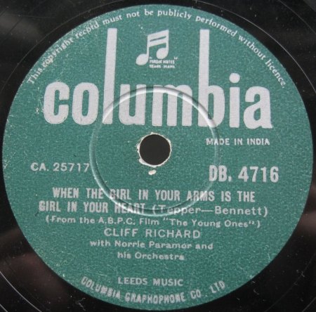 CLIFF RICHARD  -  in Indien