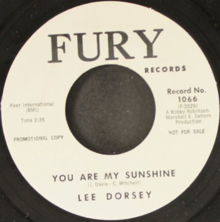 YOU ARE MY SUNSHINE bereits 1956 auf 45 RPM