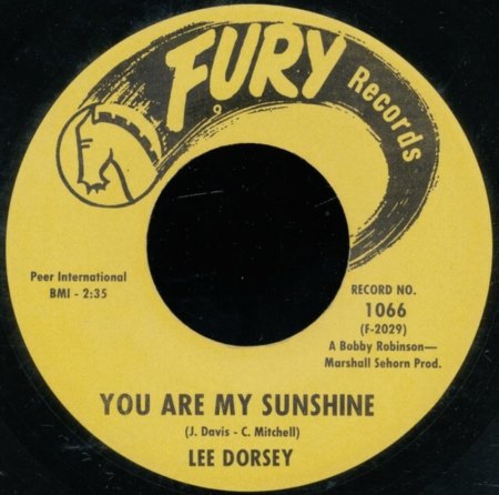 YOU ARE MY SUNSHINE bereits 1956 auf 45 RPM
