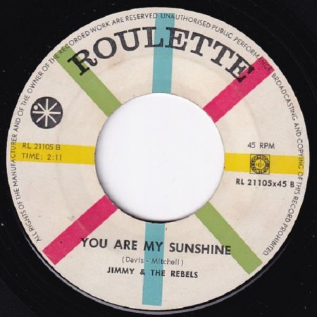 YOU ARE MY SUNSHINE bereits 1956 auf 45 RPM