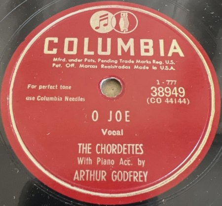 Chordettes 78'er Columbia