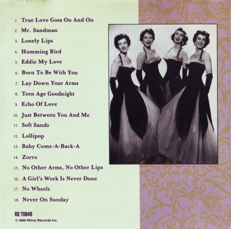 CHORDETTES - CD's
