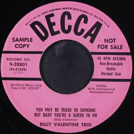 BILLY VALENTINE (Billy Vee)