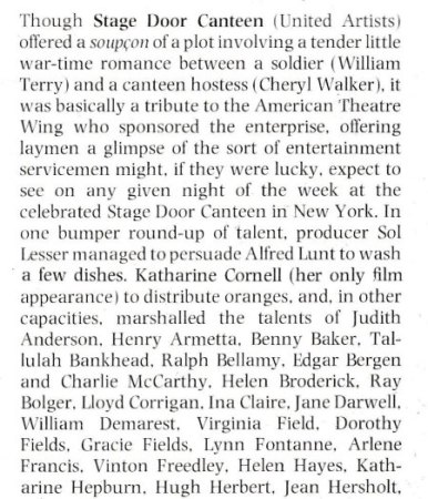 STAGE DOOR CANTEEN