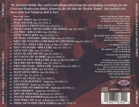 BOBBY DAY - LP CLASS - ROCKIN WITH ROBIN