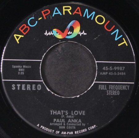 PAUL ANKA - seine Singles