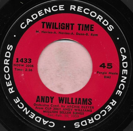 ANDY WILLIAMS - COLLAGEN 1962