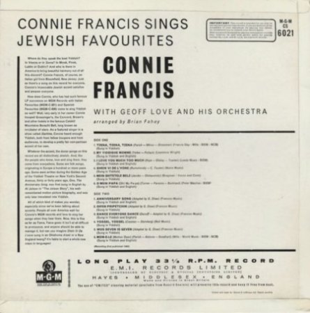 CONNIE FRANCIS LP-Diskographie