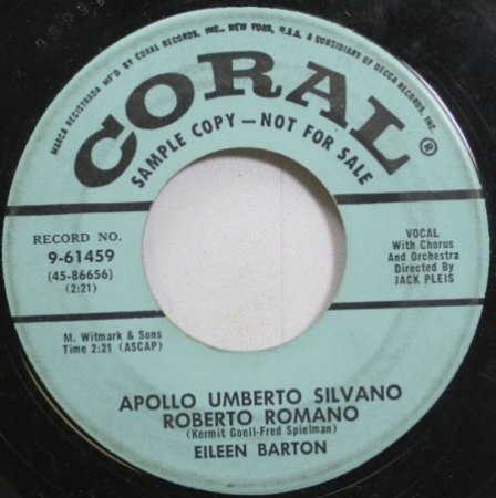 APOLLO UMBERTO SILVANO - Eileen Barton-Titel auf deutsch