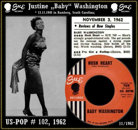 JUSTINE 'BABY' WASHINGTON