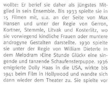 DOLLY HAAS