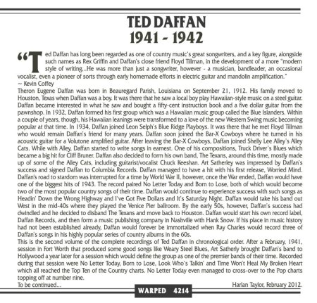 TED DAFFAN'S TEXANS / TED DAFFAN (aka Frankie Brown)