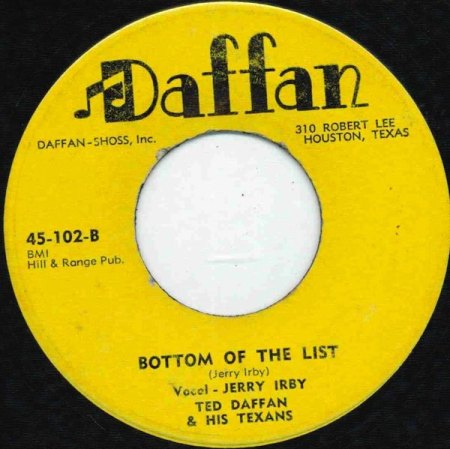 TED DAFFAN'S TEXANS / TED DAFFAN (aka Frankie Brown)