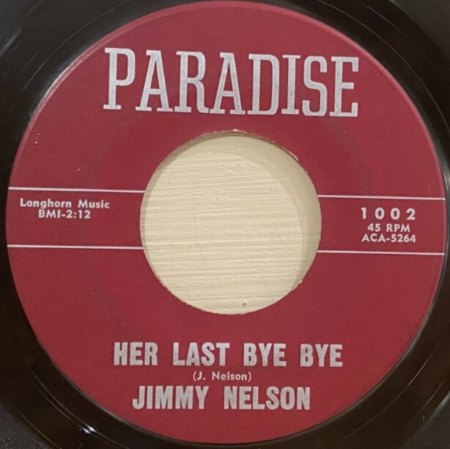 JIMMIE NELSON auch JIMMY NELSON