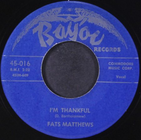 FAT MAN MATTHEWS / FATS MATTHEWS