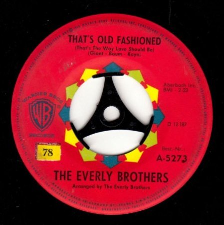 Everly Brothers - Warner Bros Singles Deutschland