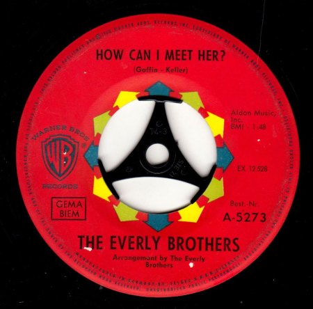 Everly Brothers - Warner Bros Singles Deutschland