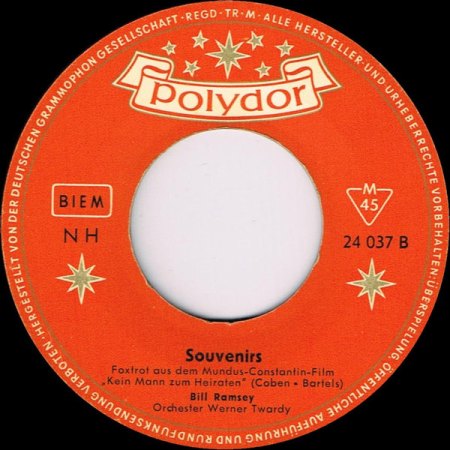 - Souvenirs mit Bill Ramsey ( Bildcover )  1959 ! -