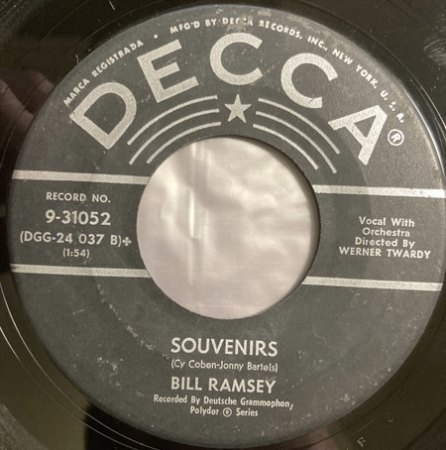 - Souvenirs mit Bill Ramsey ( Bildcover )  1959 ! -