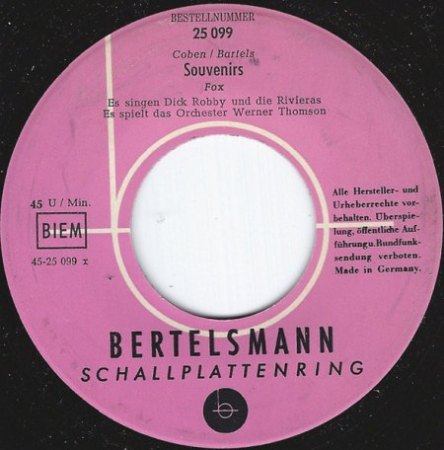 - Souvenirs mit Bill Ramsey ( Bildcover )  1959 ! -