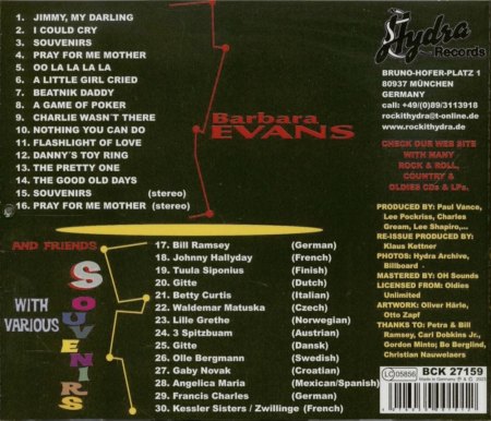 - Souvenirs mit Bill Ramsey ( Bildcover )  1959 ! -