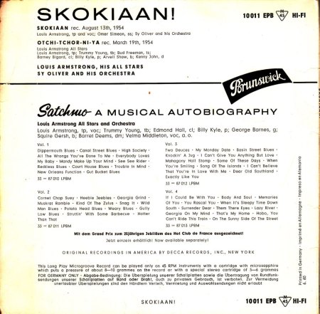 LOUIS ARMSTRONG auf Brunswick/Decca