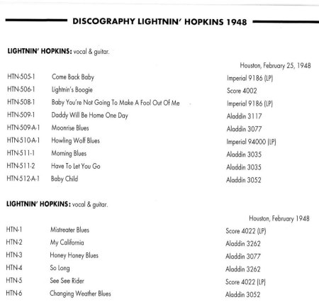 LIGHTNIN' HOPKINS