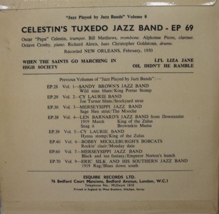PAPA CELESTIN (Celestin's Tuxedo Jazzband)