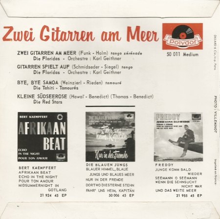 BERT SUPLIE singt einer sehr rare Coverversion TINALIE 1958