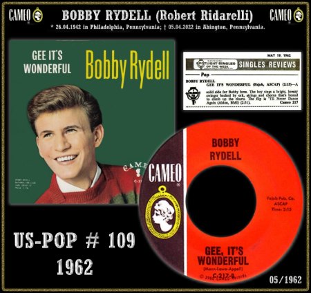 BOBBY RYDELL - HOT 100 VON 1962