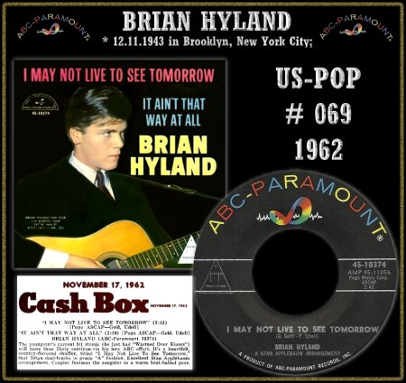 BRIAN HYLAND - HOT 100 - 1962