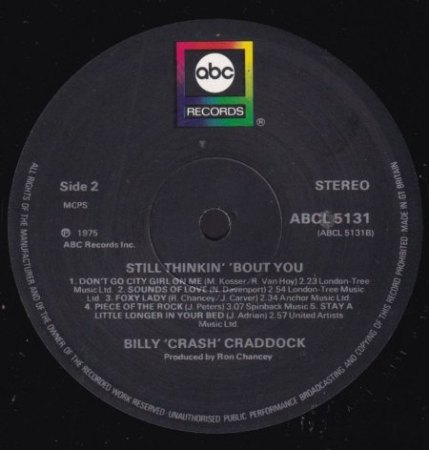 BILLY 'CRASH' CRADDOCK