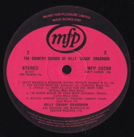 BILLY 'CRASH' CRADDOCK