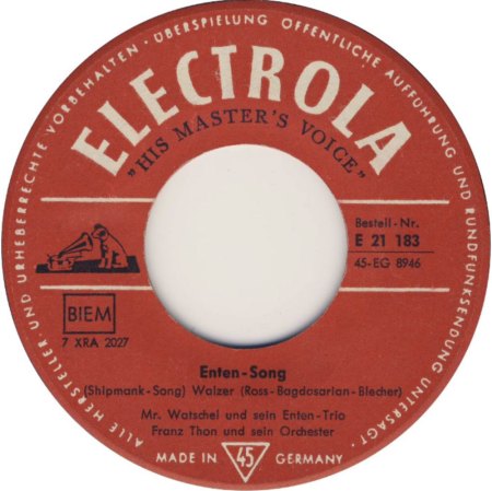 The CHIPMUNK SONG - Auch Novelties wurden deutsch gesungen