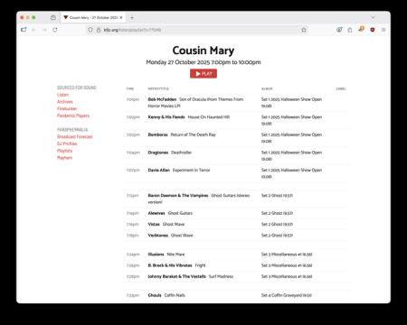 3 Stunden Halloween Sendung mit Phil Dirt und John Blair