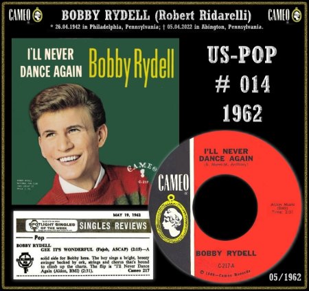 BOBBY RYDELL - HOT 100 VON 1962