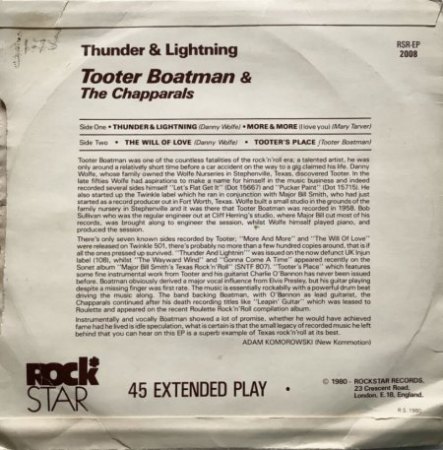 TOOTER BOATMAN and The Chaparrals