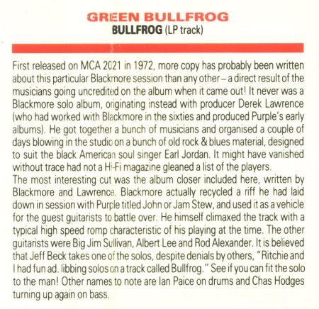 Ritchie Blackmore auf Joe Meek Produktionen