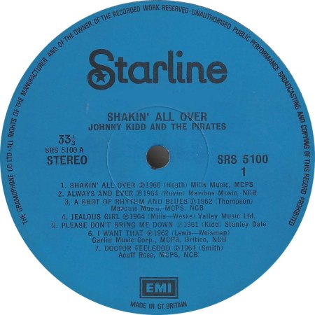 JOHNNY KIDD & THE PIRATES