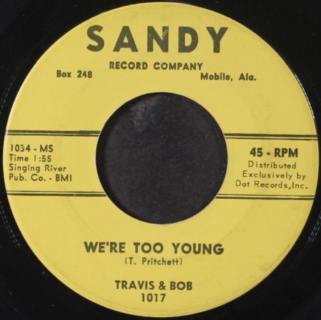 TRAVIS & BOB - Tell him no 1. und 2. Label